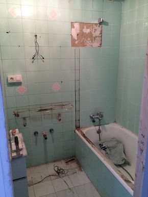 Bathroom villa plumbing, Before Plumbing & Renovation - Renovate UAE