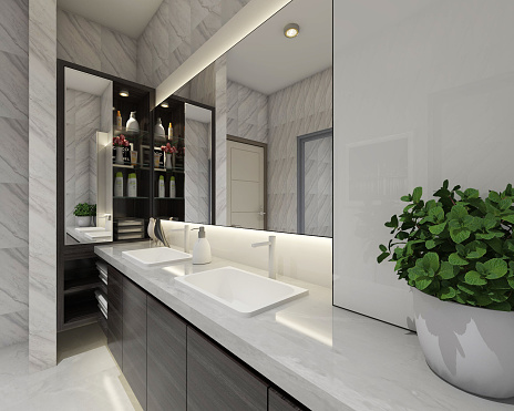 Modern Wash Room - Renovate UAE 