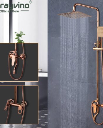 rose gold shower set