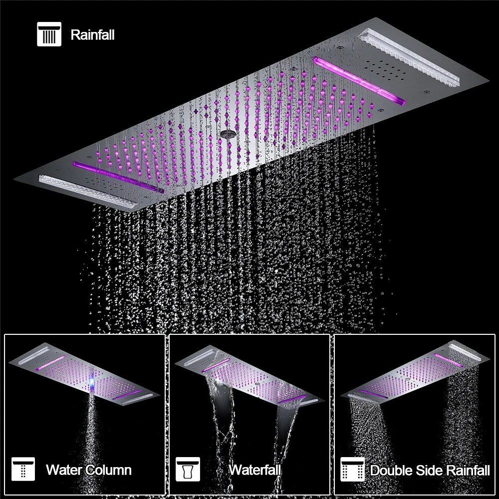 ceiling rainfall shower with body jets