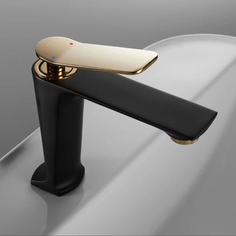 Bathroom Faucets Pink/White Brass Basin Mixing Faucet Cold Hot Water Crane Waterfall Tap Deck Mounted Sink Mixer Taps Torneira