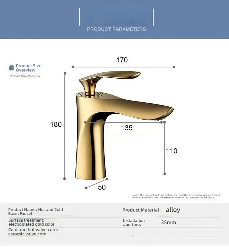 Classics High Quality Bathroom Washbasin Hot And Cold Water Faucet Household Toilet Countertop Single Handle Faucet