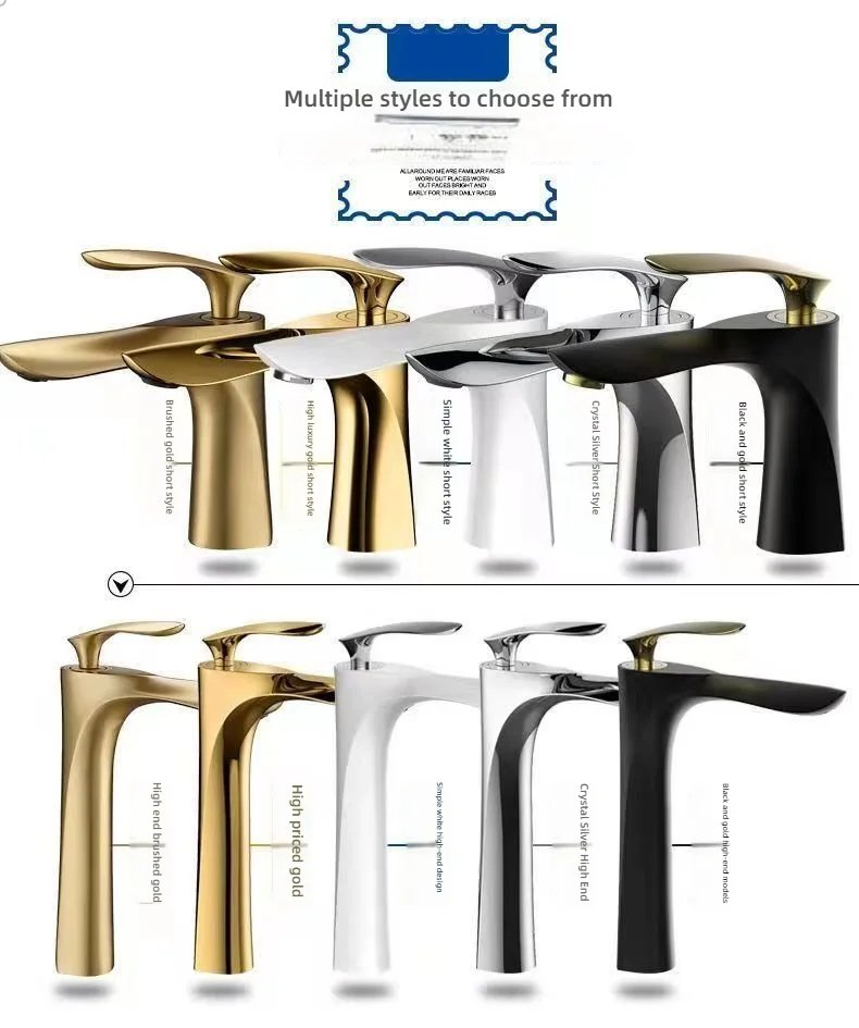 Classics High Quality Bathroom Washbasin Hot And Cold Water Faucet Household Toilet Countertop Single Handle Faucet