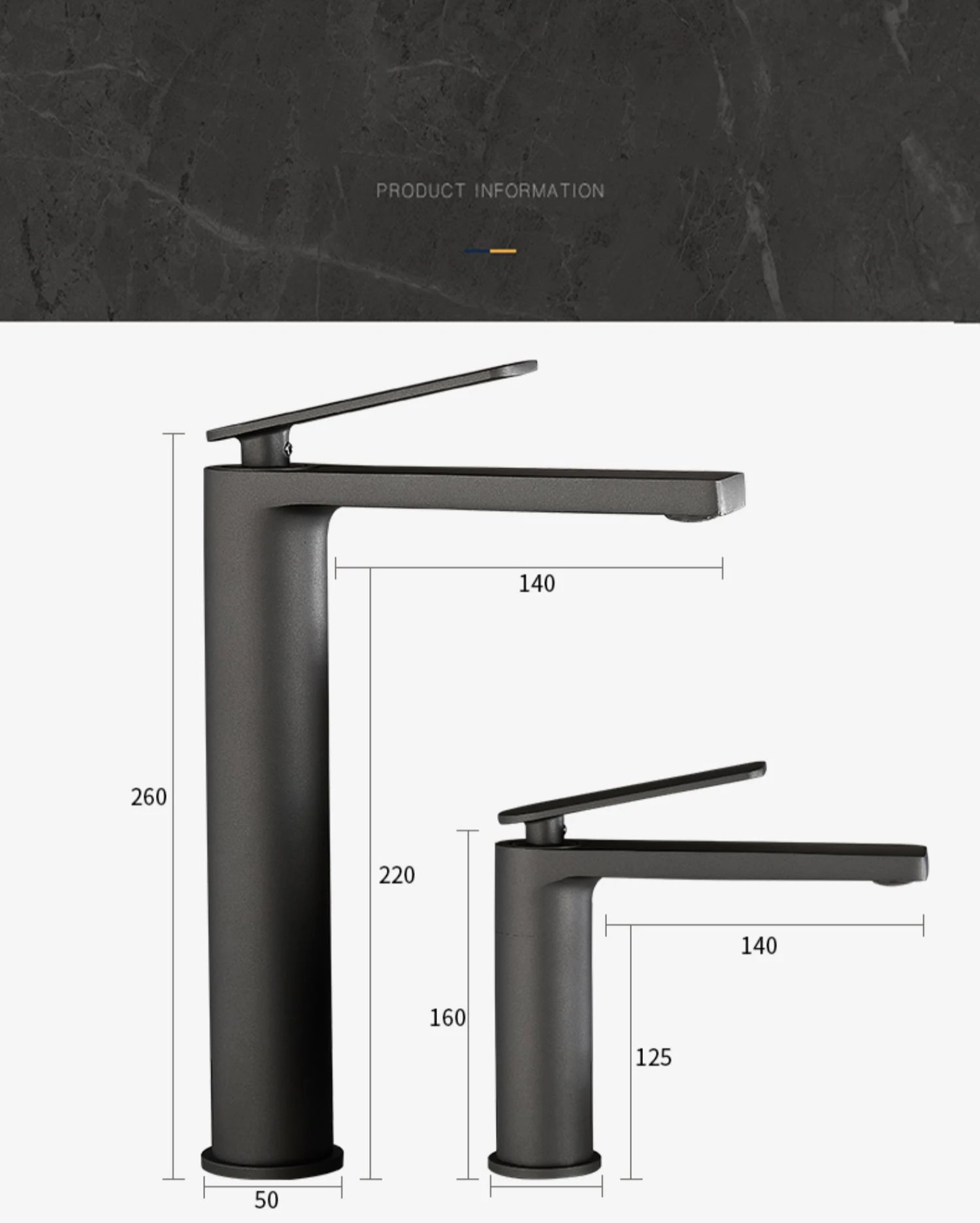 Bathroom white/Gary Bronze Solid Brass Luxury Basin Sink Tall Faucet Single Handle Water Mixer Bath Tap High And Short Style