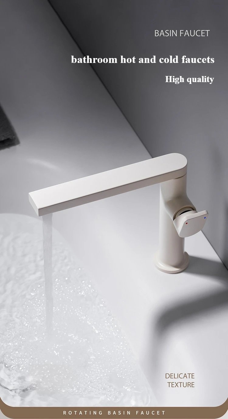 Brass hot and cold household bathroom faucet, grey toilet vanity basin faucet Brass hot and cold household bathroom faucet, grey toilet vanity basin faucet
