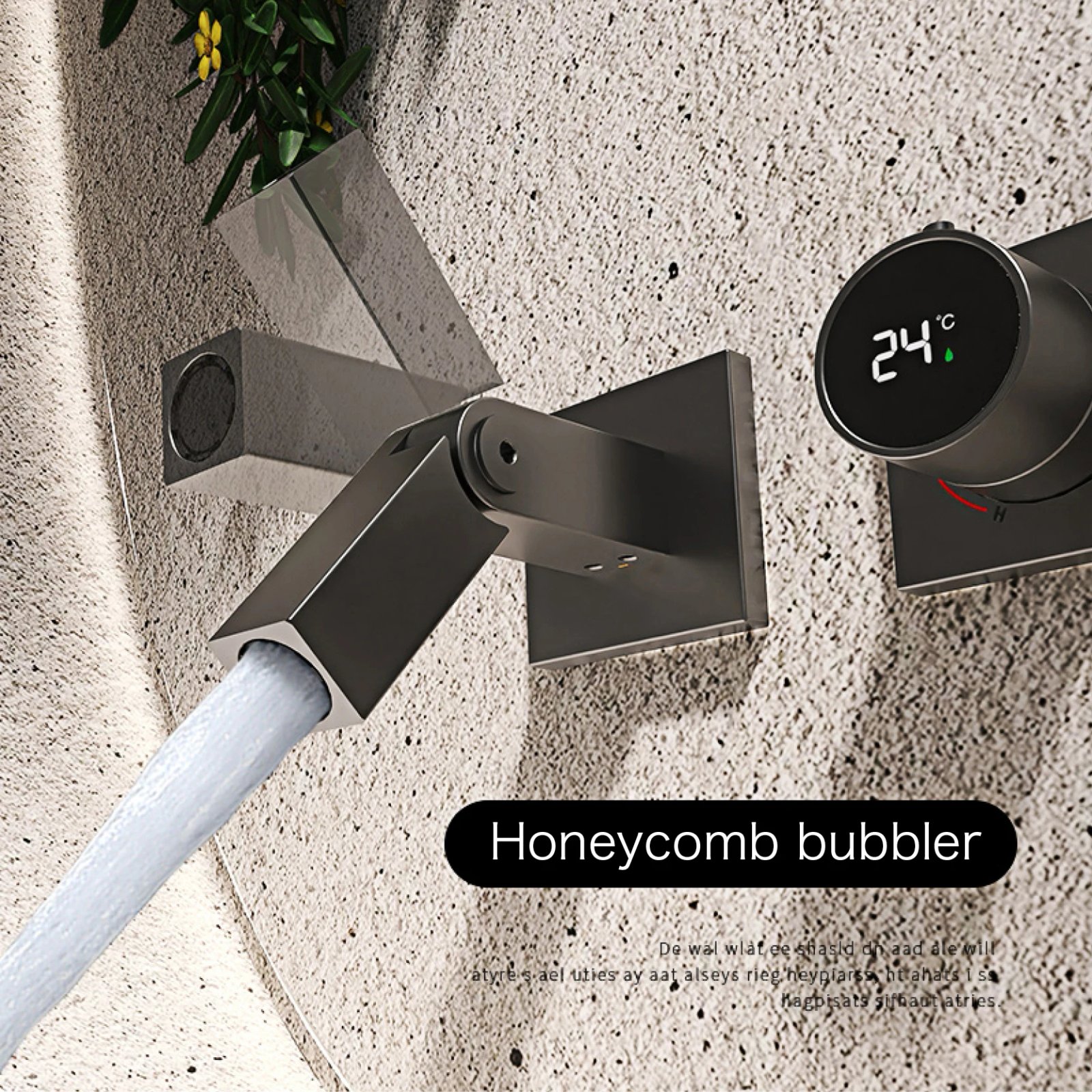 Black thermostat bathroom faucet