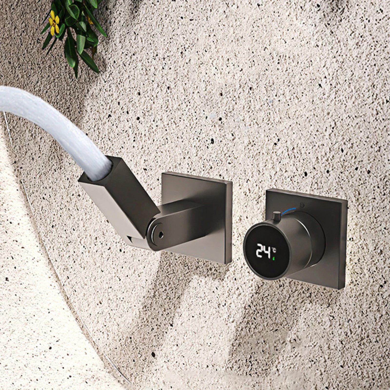 Wall-mounted luxury brass tap