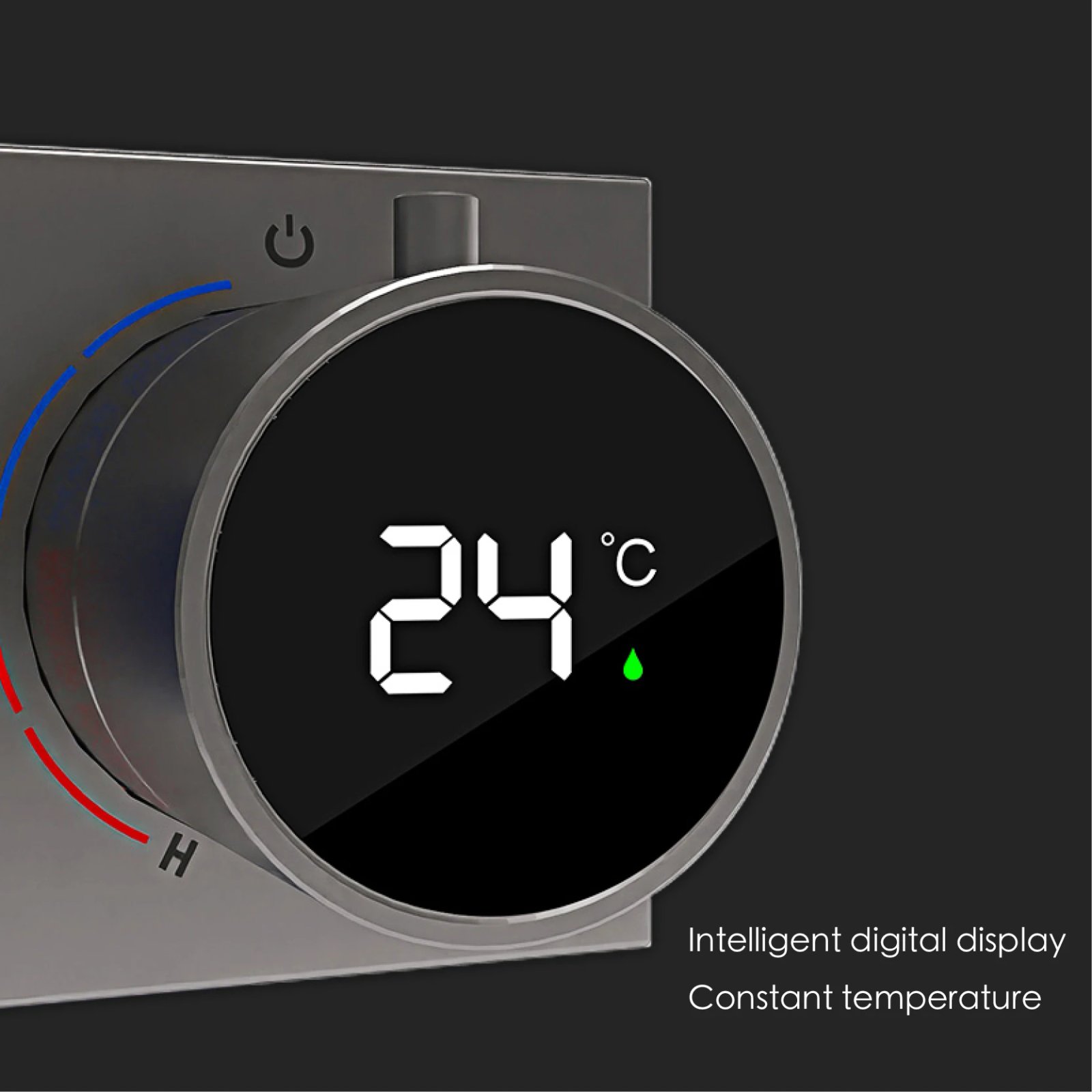 Luxury Black Thermostat Wall-Mount Faucet