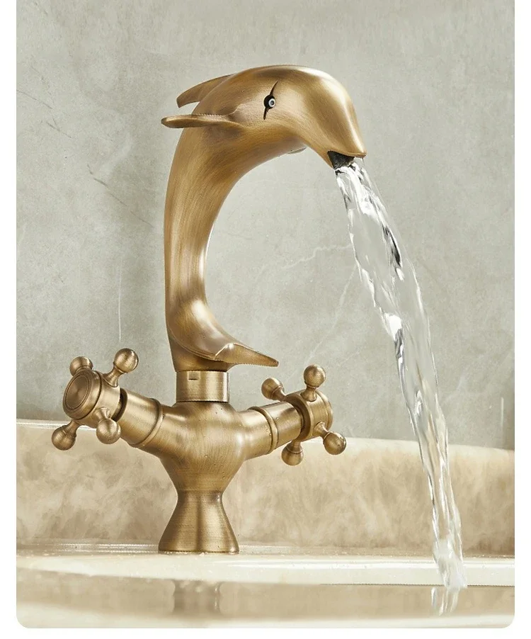 Antique double handle mixer tap