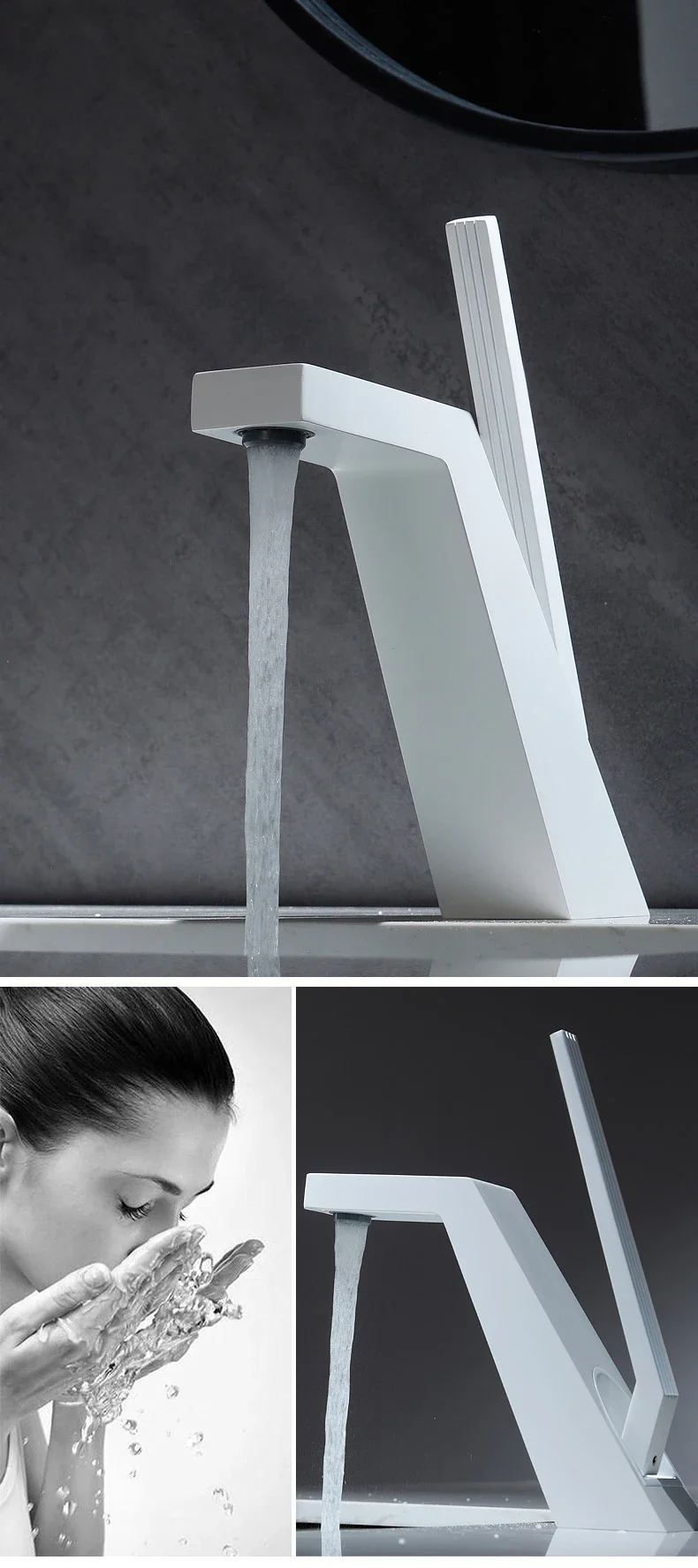 Hot and cold sink faucet
