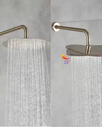 brushed gold shower mixer