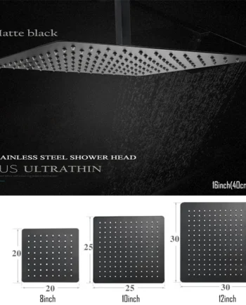 Black Shower Set