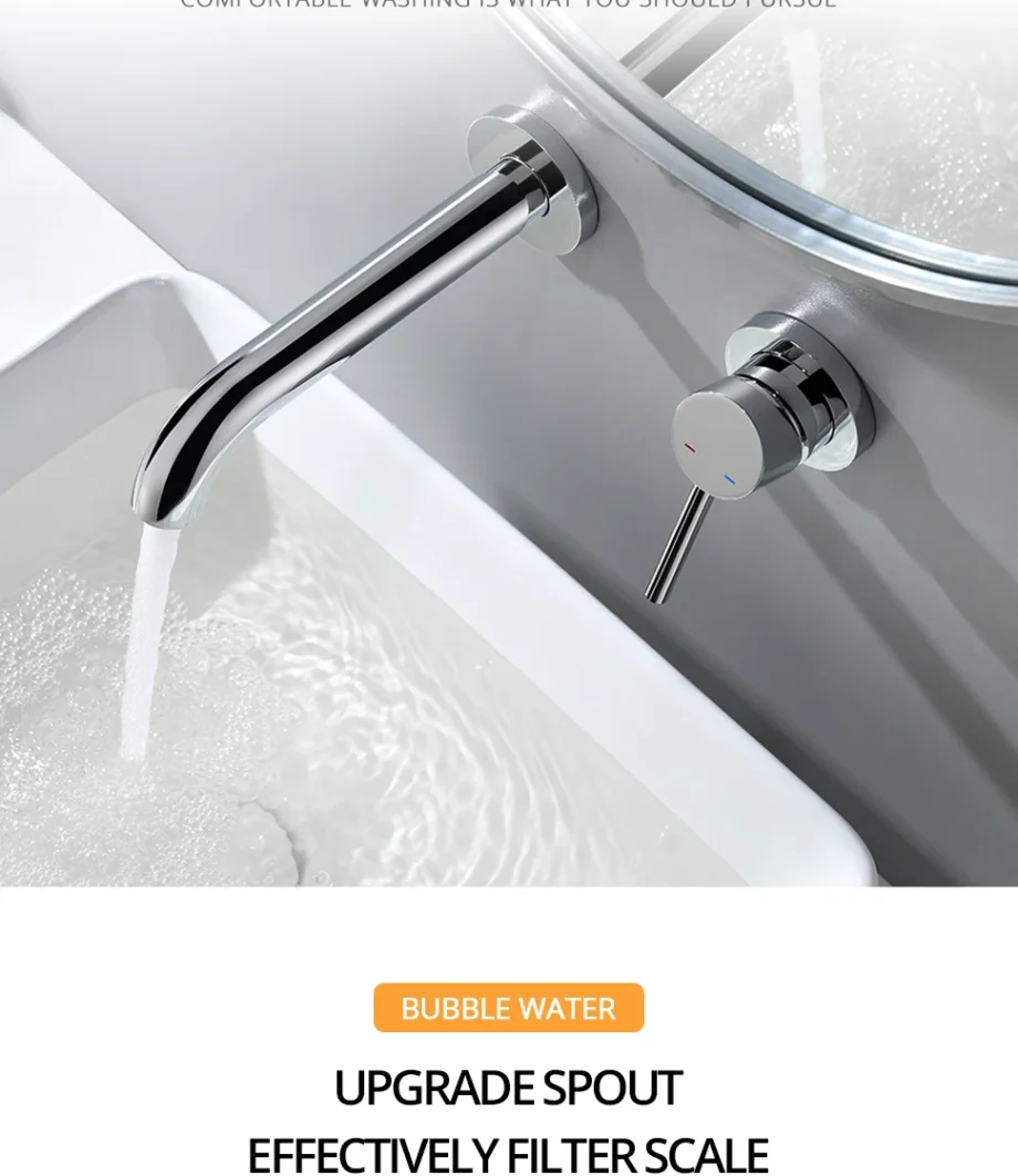 wall mounted bathroom faucet