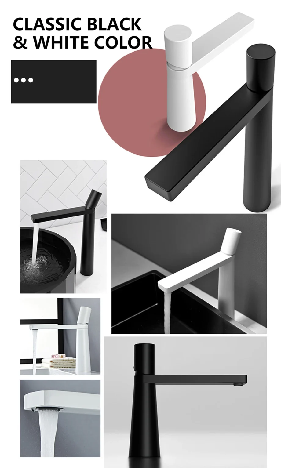 Deck-mounted tall basin tap