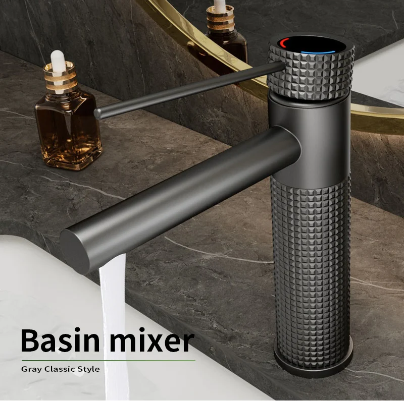 Hot and cold bathroom tap