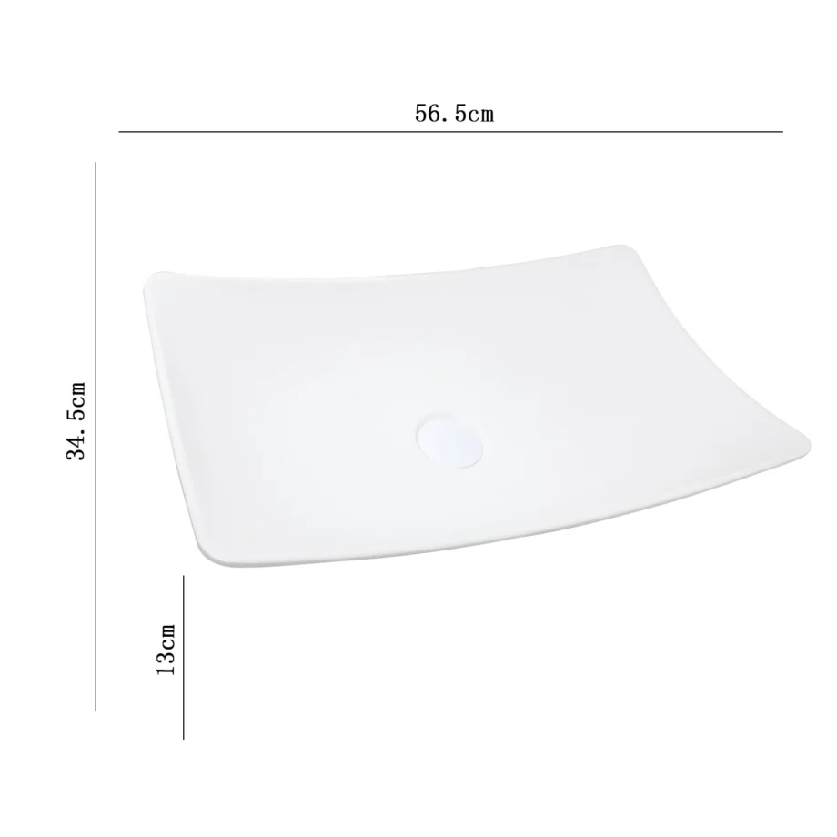 Modern Bathroom Vessel Wash Basin Bowl (White)