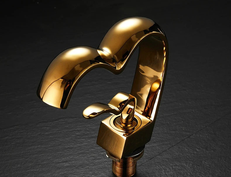 Luxury gold bathroom faucet