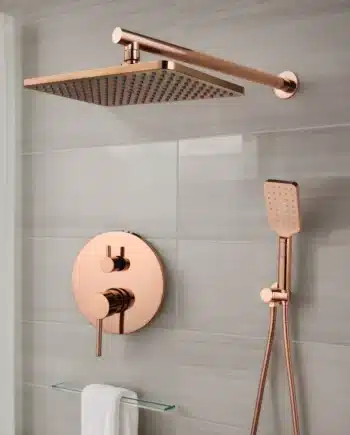 rose gold shower set