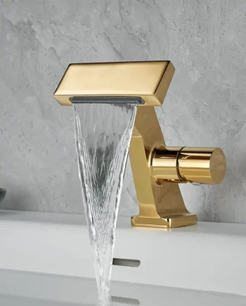 Luxury gold bathroom faucet