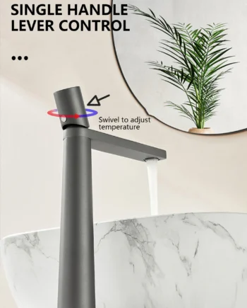 Single hole vessel faucet