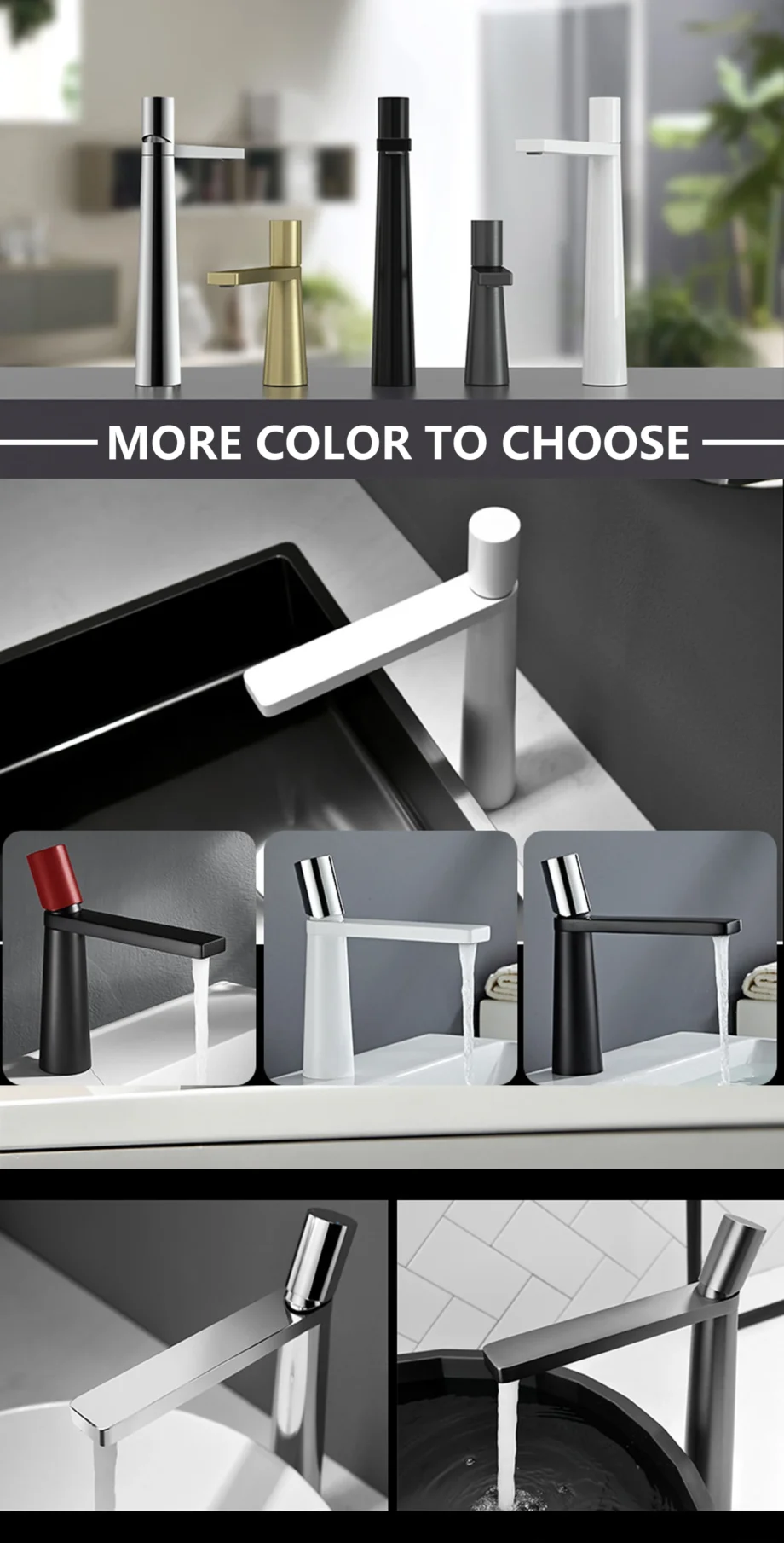 Vanity sink mixer tap
