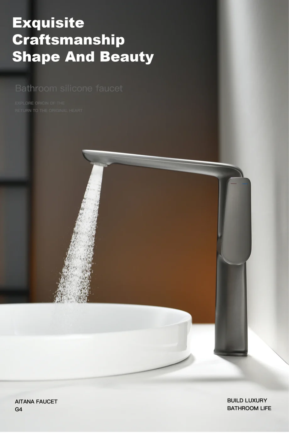 Modern dual outlet faucet