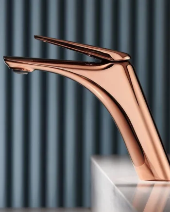 Rose gold bathroom faucet