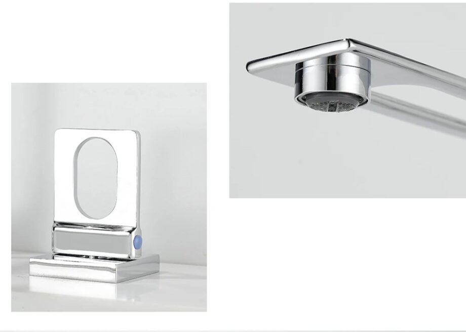 European Black Nickel Basin Faucet – 3-Hole Mixer Tap Set (Hot & Cold)