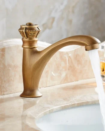 Antique brass outdoor faucet