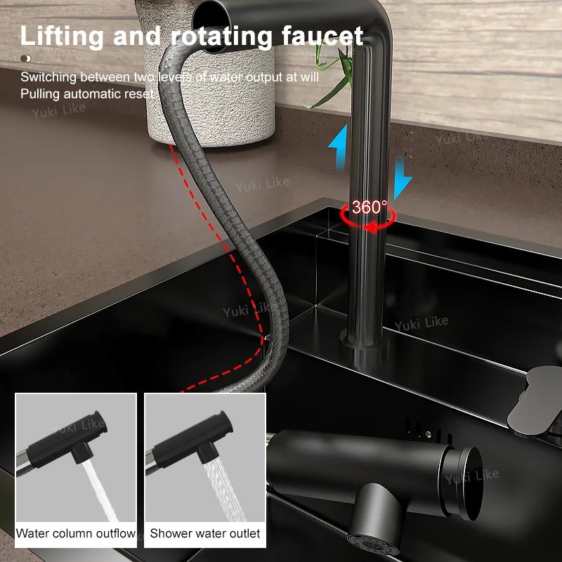 Mini Stainless Steel Sink Hot Cold Adjustable