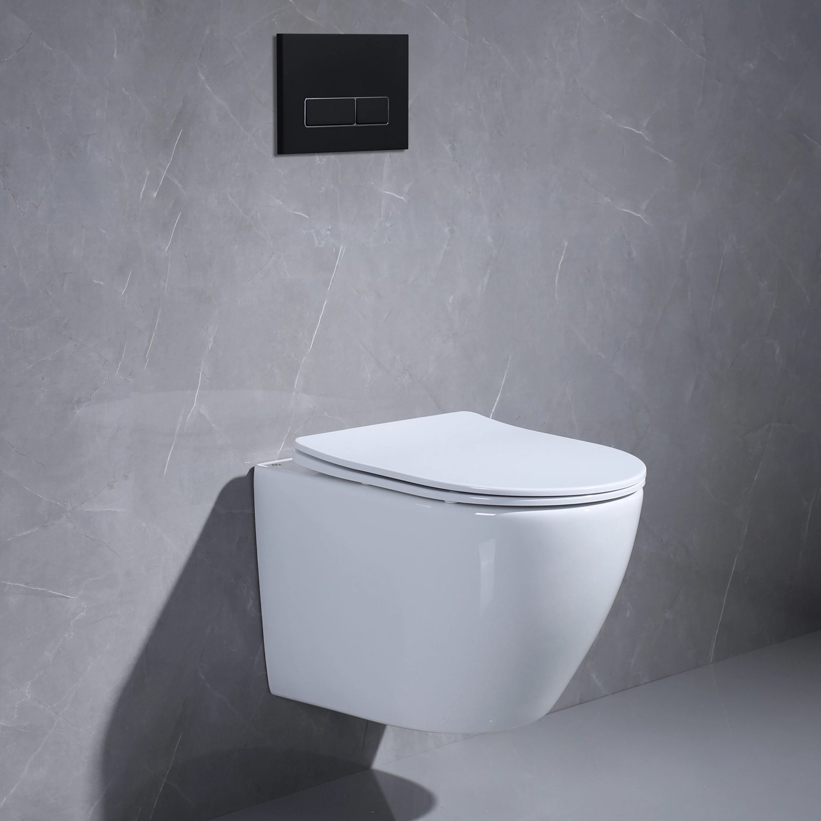Hotel ceramic sanitary ware bathroom, frameless p-type trap wall-mounted toilet bowl tornado flushing