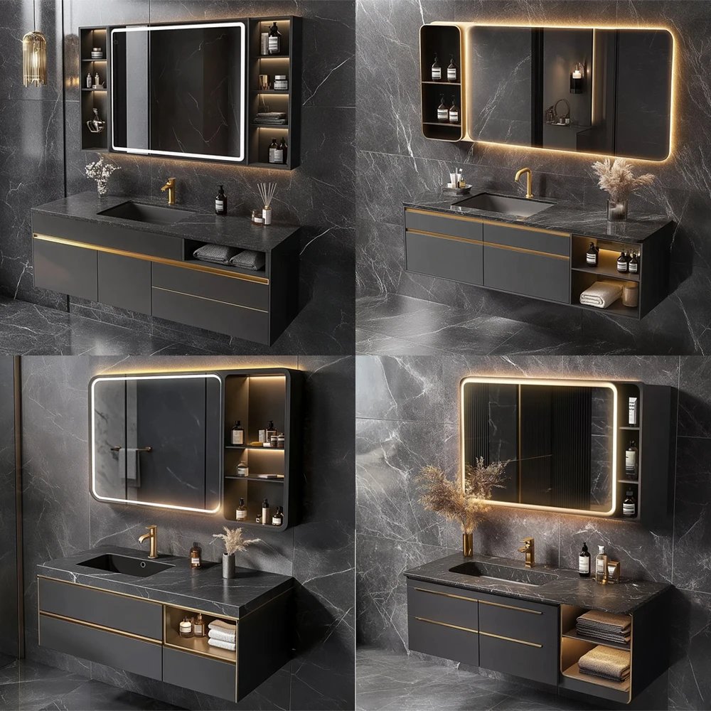 High-end Bathroom Vanity Set Design Bathroom Cabinet Mirror Sink Bathroom Vanity 36 Inches