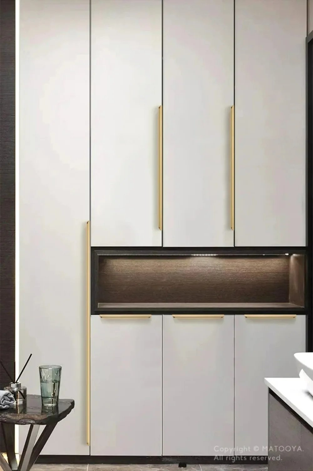 Simple Hidden Cabinet Handles Kitchen Cupboard Door Pulls Elegance Long Handles Aluminum Alloy Furniture Handle Hardware