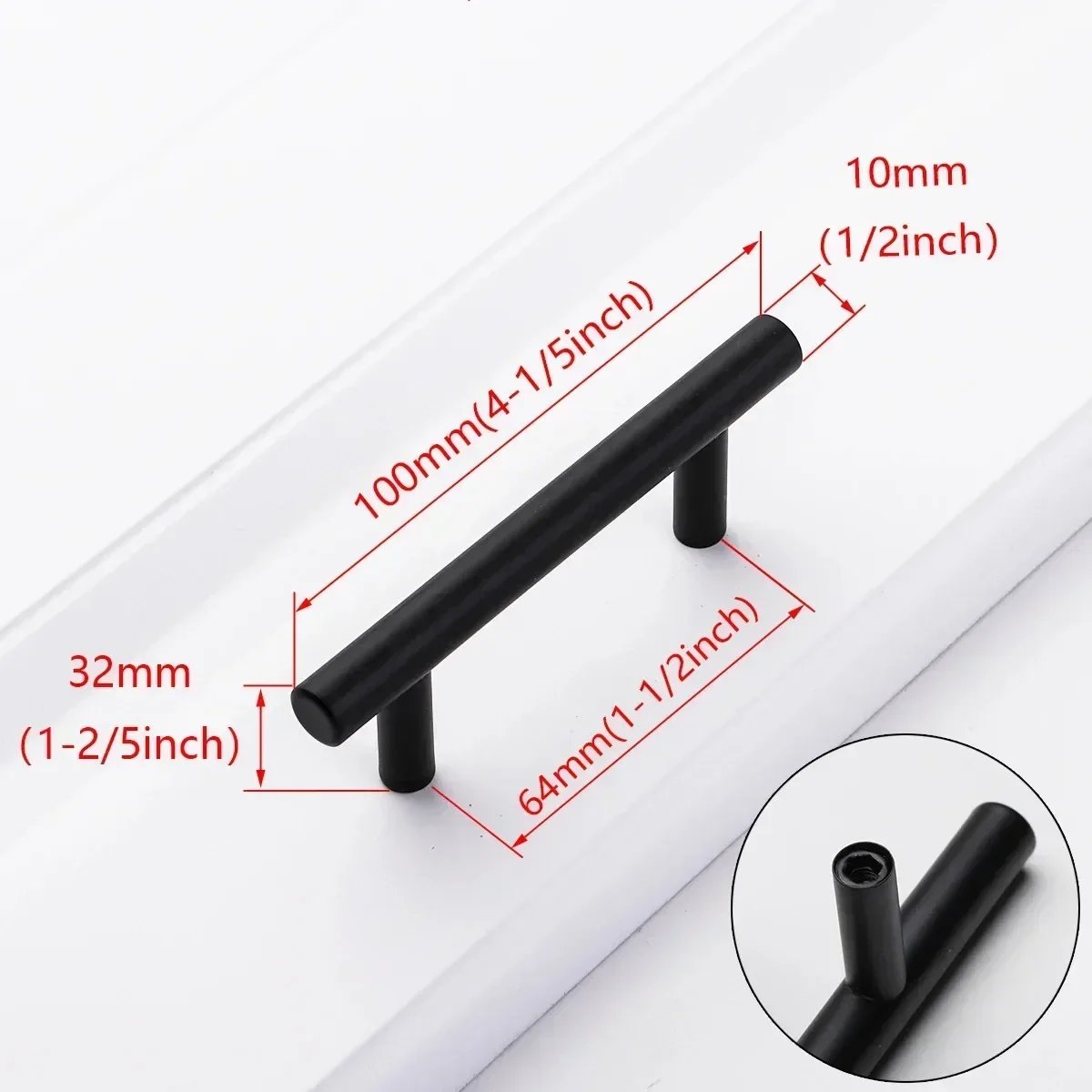 6pcs Black 64mm