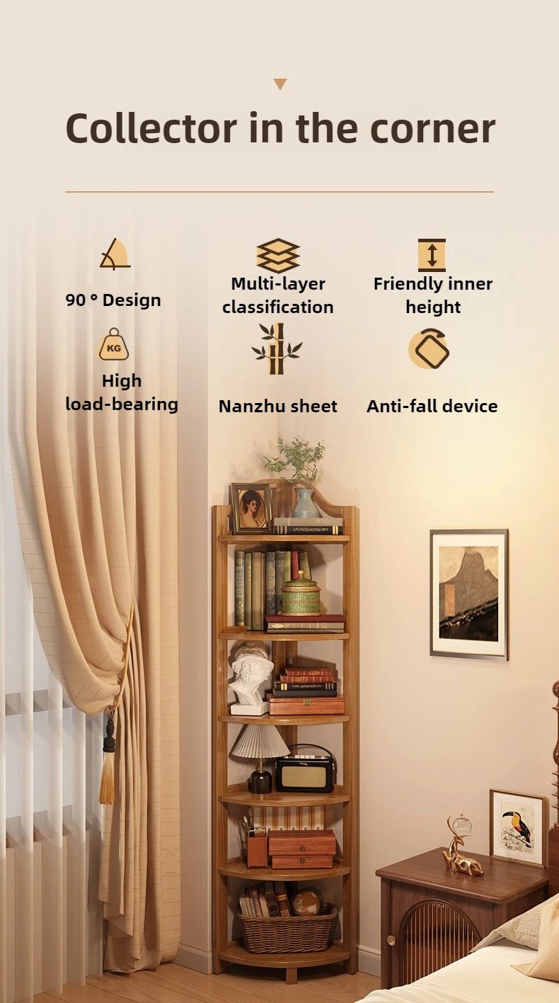 Corner Cabinet Triangle Corner Cabinet Indoor Shelf Shelf Living Room Floor Locker Modern Simple Storage Rack