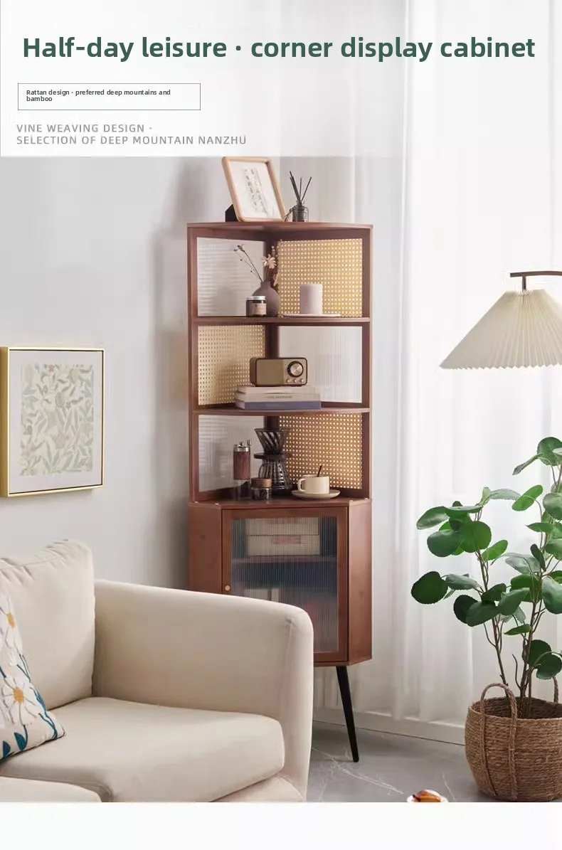 Simple corner cabinet for the living room, triangular cabinet for storage, dining cabinet, and corner cabinet for the bedroom