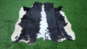Black White Brown Cowhide Rug