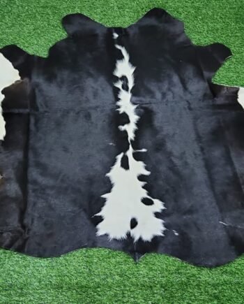 Black cowhide rug