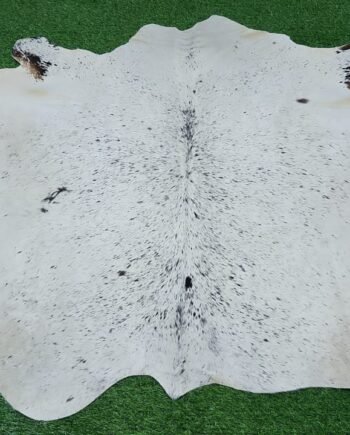 white speckled cowhide rug
