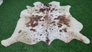 beige brown cowhide rug