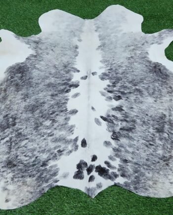 grey white cowhide rug