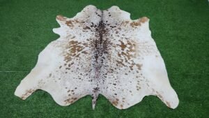 White & Brown cowhide
