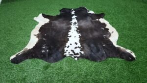 black cow skin rug