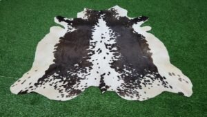 brown black cowhide rug