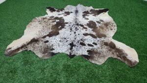multi shade cowhide rug