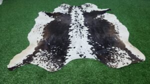 black brown white cowhide rug