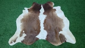Brown cowhide rug
