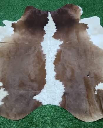 Brown cowhide rug