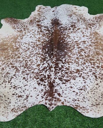 Brown speckled cowhide rug