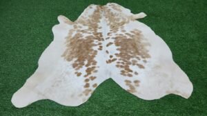 Light brown cowhide rug